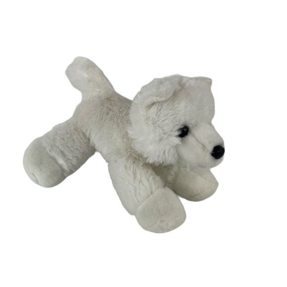 Aurora Mini Flopsy White Arctic Fox 8 Inch Plush Stuffed Animal Toy - Picture 1 of 5